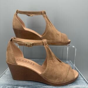 NEW Journee Collection Tru Comfort Foam Kedzie Women’s Wedges Taupe Size 11WD
